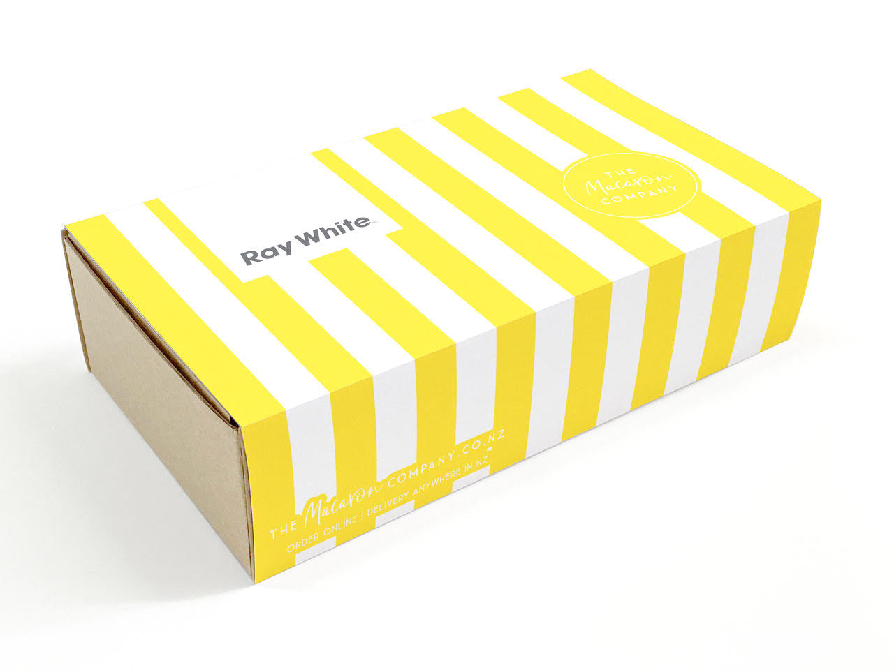 Vanilla Bean Macarons 12 with Ray White Box