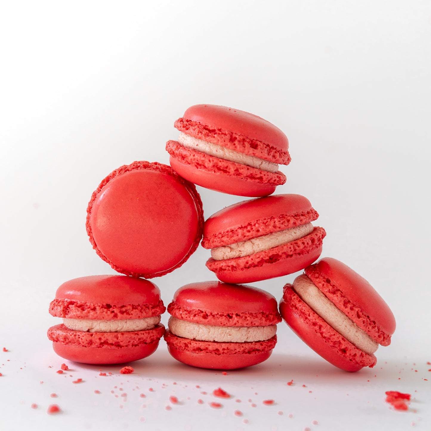 Raspberry Macarons 12 with Ray White Box