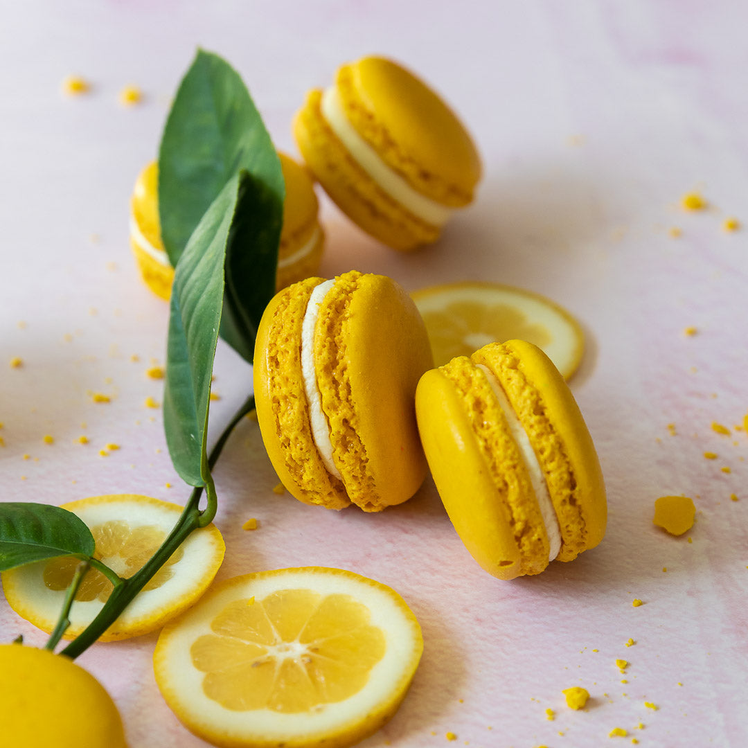 Lemon Macarons 12 Pack with Harcourts Box