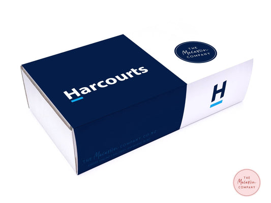 Vanilla Bean Macarons 12 Pack with Harcourts Box