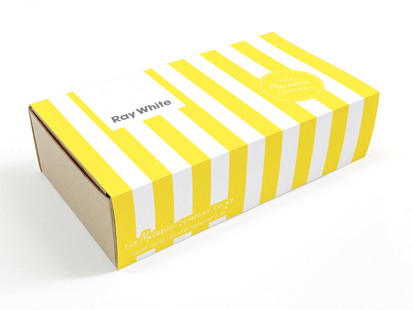 Lemon Macarons 12 Pack with Ray White Box
