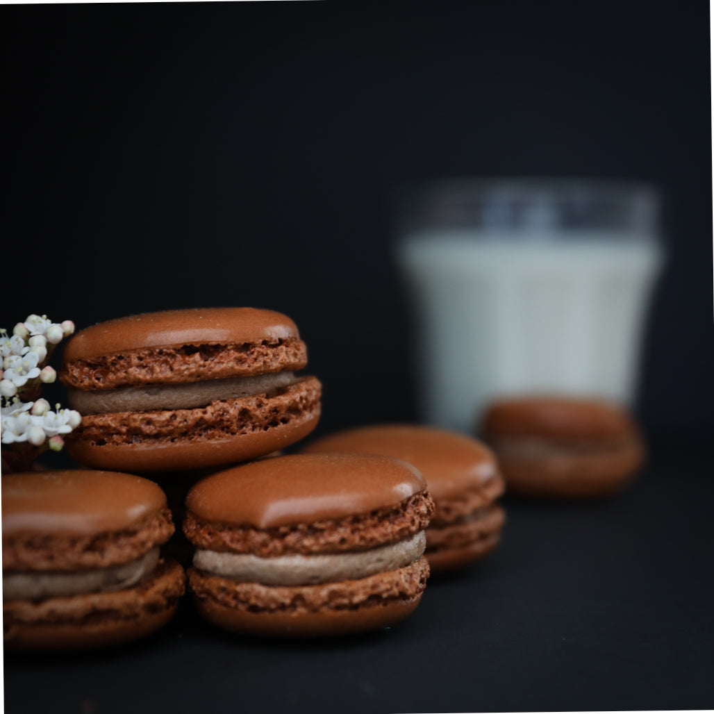 Chocolate Macarons 12 Pack with Harcourts Box