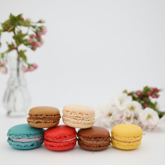 Mixed Box of assorted macarons ready for delivery in Christchurch New Zealand