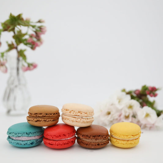 Mixed Box of assorted macarons ready for delivery in Christchurch New Zealand